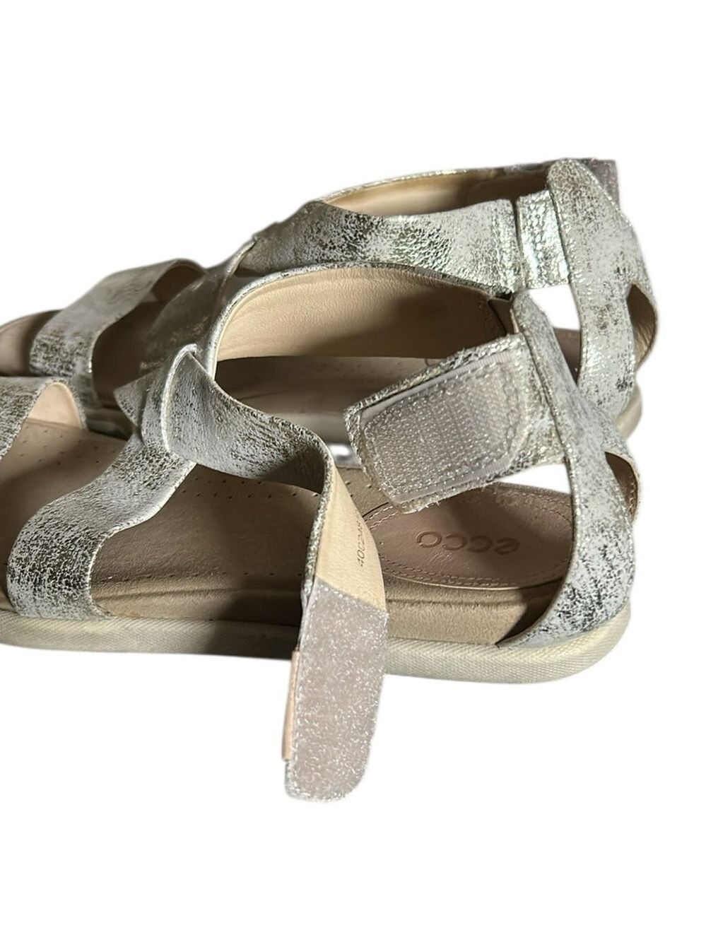 ECCO Damara Flat Comfort Sandals Warm Gold Metallic Sz 40 - Picture 6 of 12